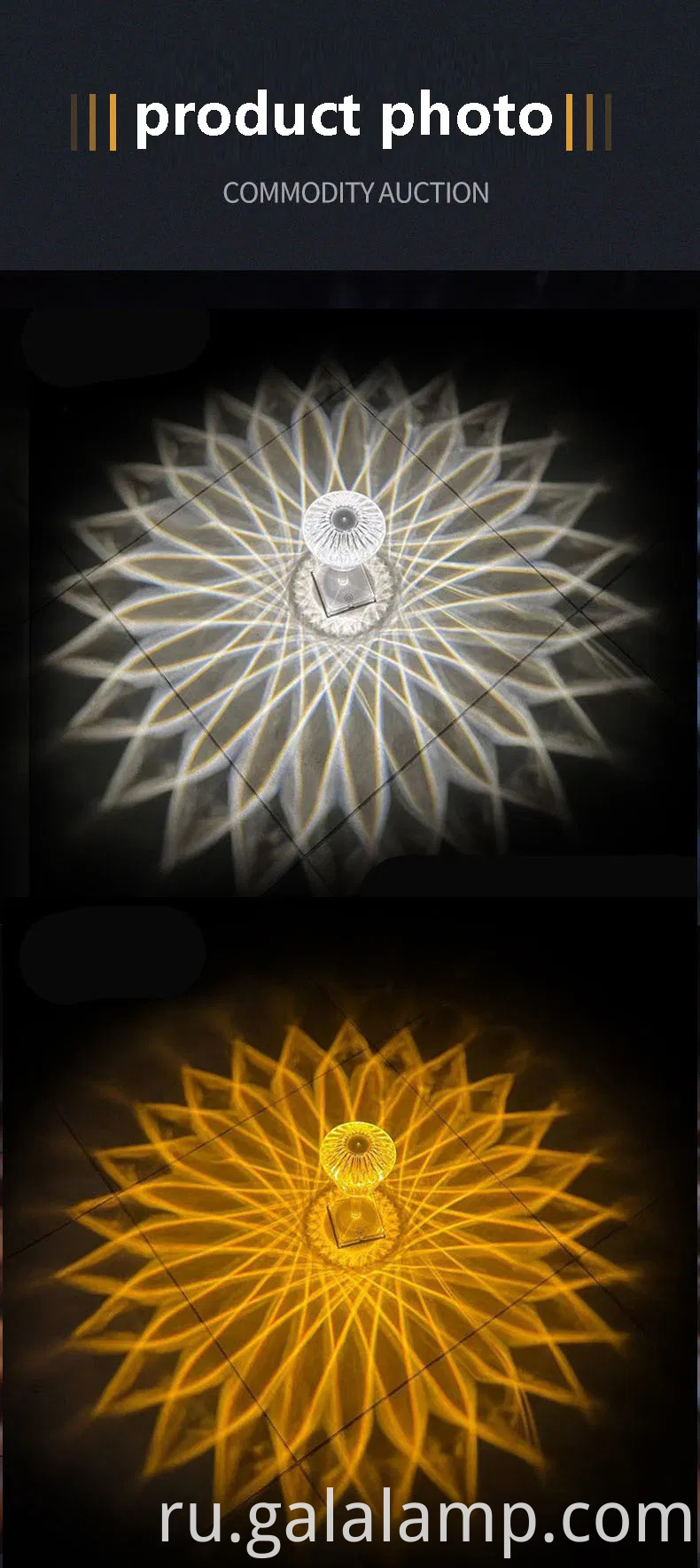 Элегантная контрольная хрустальная настольная лампа для современных домов